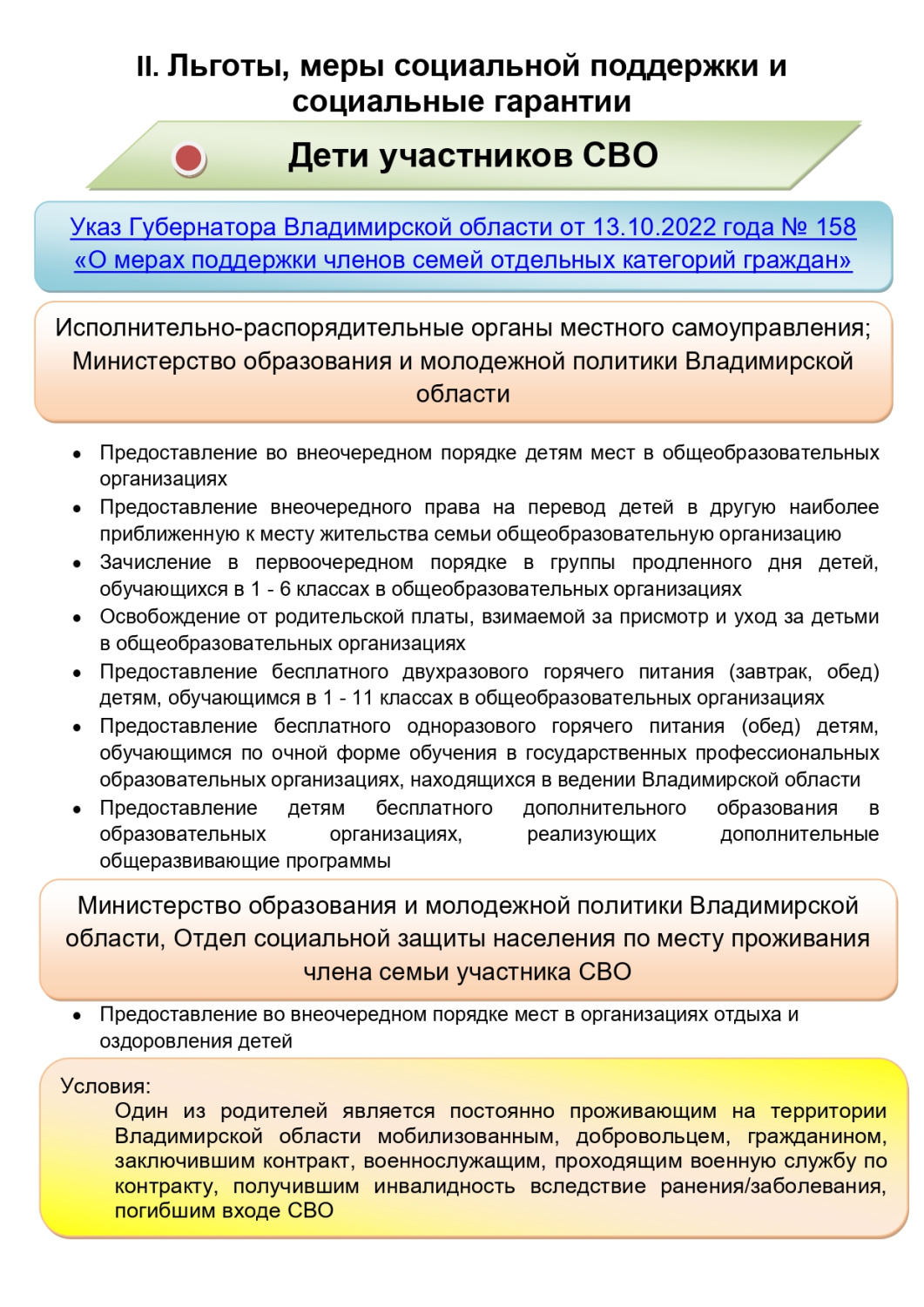 Памятка участникам СВО и членам их семей о льготах, мерах социальной  поддержки